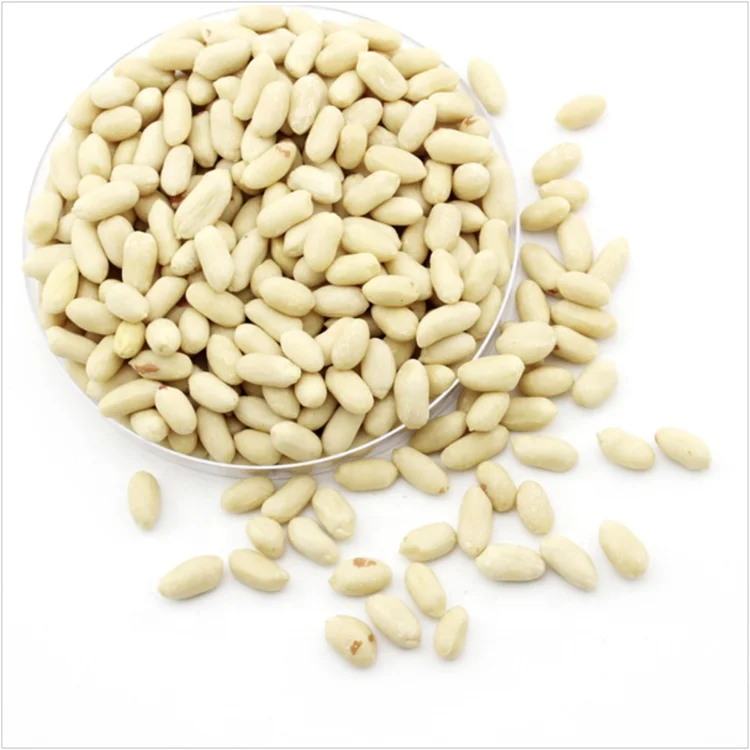 Blanched Peanut Kernel China Shandong Origin Low Price Raw Peeled Peanut Kernels Nuts For Sale Size 25/29