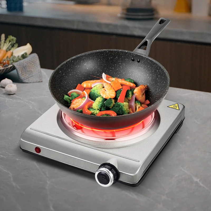 Compact and portable simple operation 1500w electric cooker stove electric ranges with indicator light
