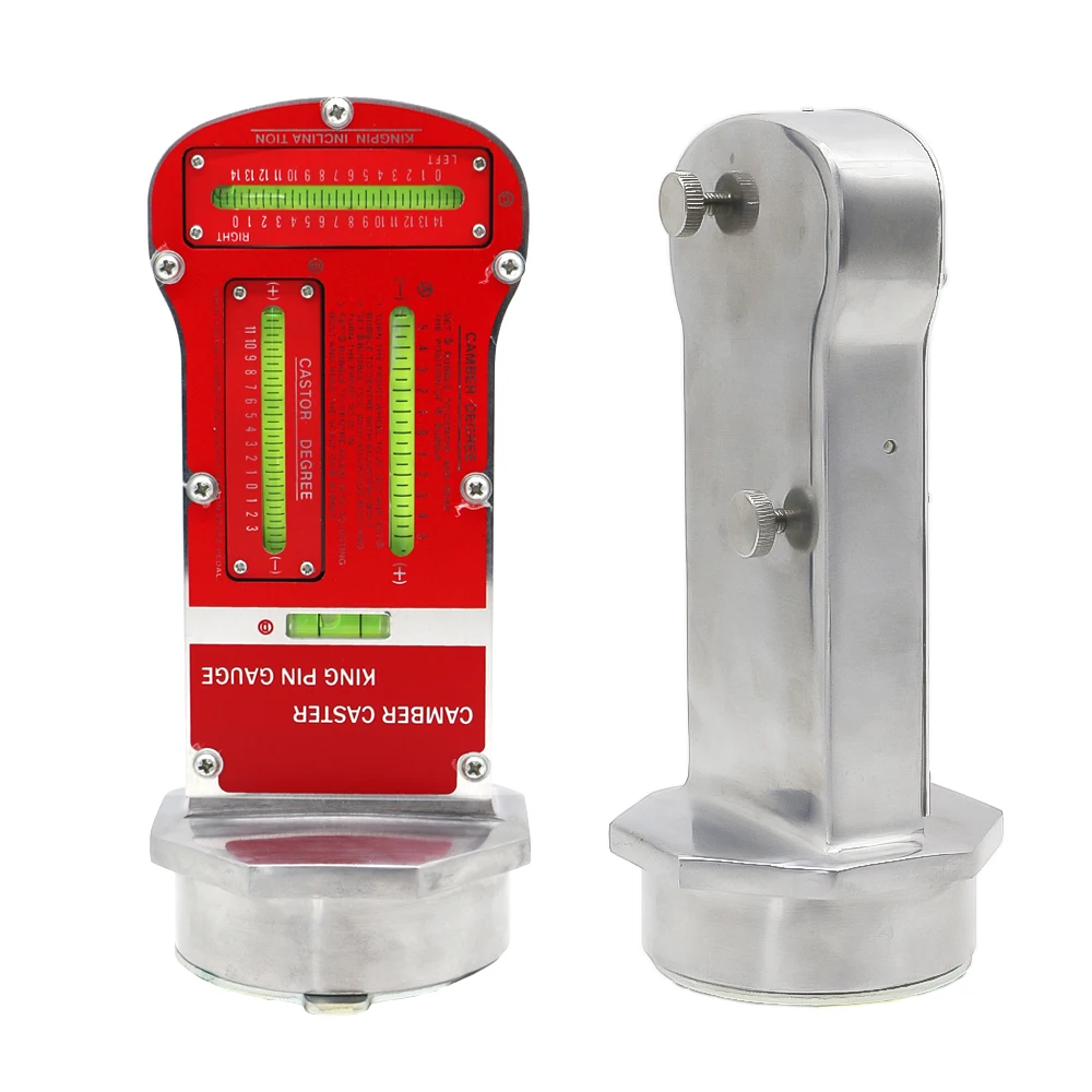 Automotive Front Wheel Camber Locator with Magnetic Camber, Caster and Main Pin Camber Gauge Precision Measurement