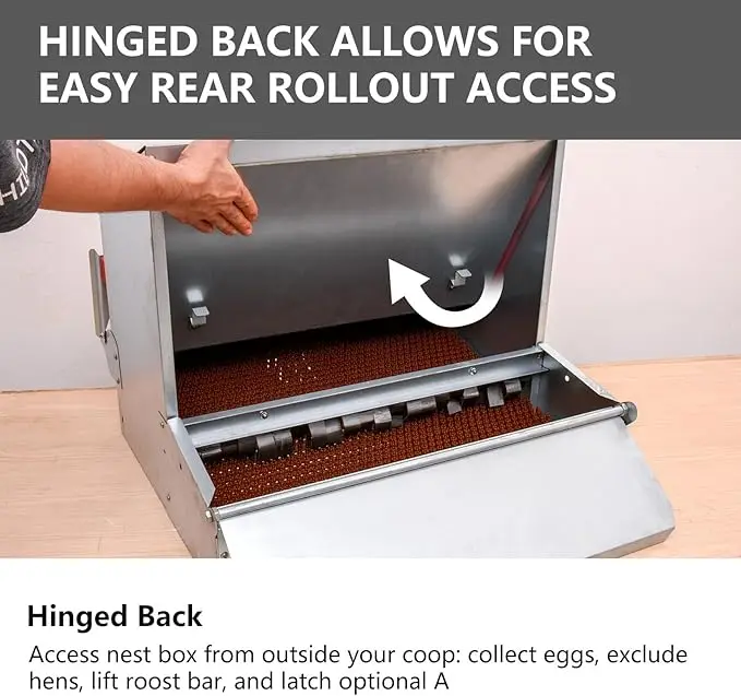 Reversable Egg Mount Roll Away Chicken Nesting Box Roost Bar Hen Chicken Laying Boxes Nesting boxes for Chicken Coop