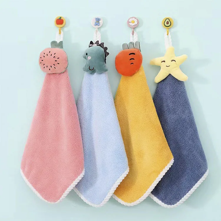 Microfiber Customized Plain Household Thick Pile Multi Colored Hand Towel