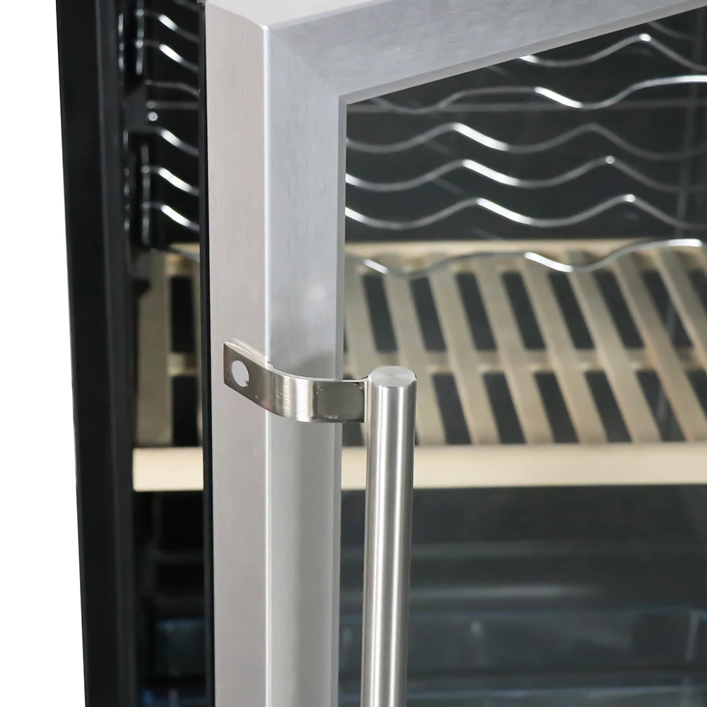 Commercial Good Quality Low Noise Efficient French Door Single Zone Wine Cooler Chiller Appliance