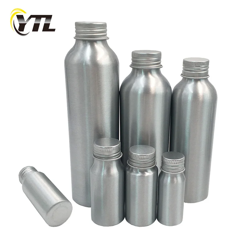 30ml 50ml 100ml 120ml 150ml 250ml Silver Cosmetic Oil Detergent Aluminum Bottle for soap