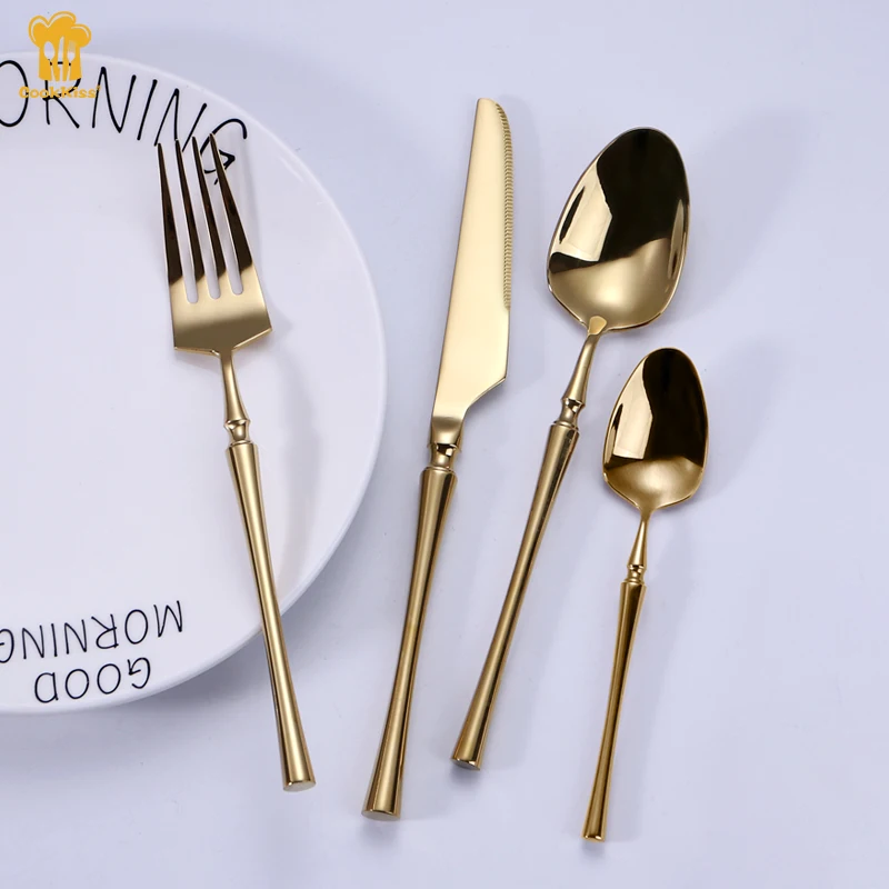 Посеребренная ложка A14 столовые приборы из нержавеющей стали 24 шт.