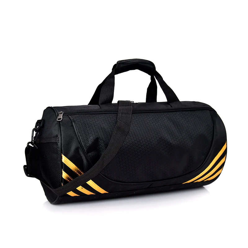 Zip Large Round Barrel Travel Polyester Custom Cheap Duffle Sports Bag For Women Girls