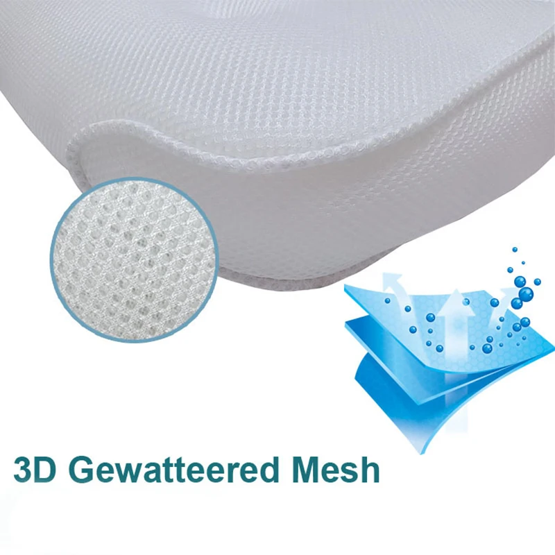 Non Slip SPA Bath Pillow with Suction Cups Bath Tub Neck Back Support Headrest Pillows Thickened Home Cushion Bathroom Accersory