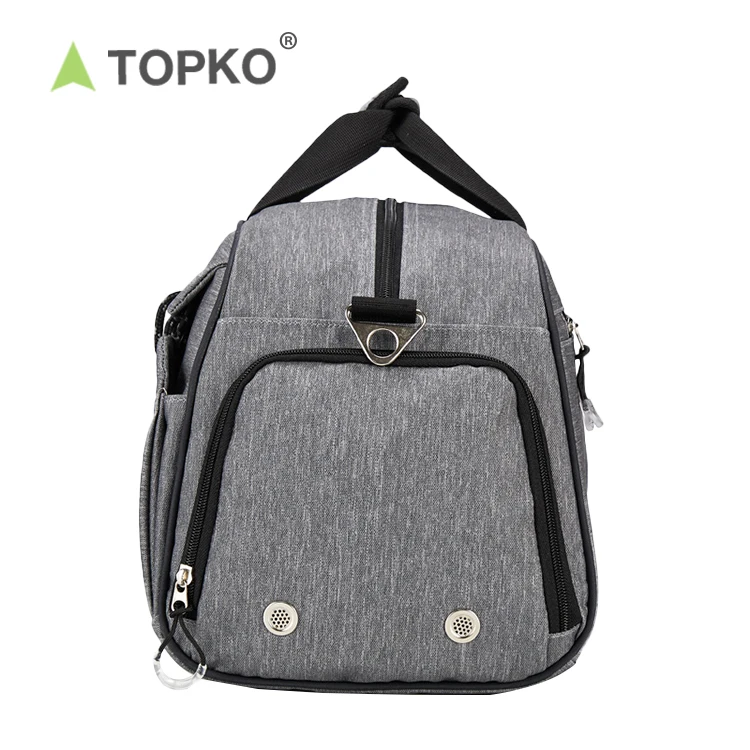 TOPKO Wholesale Custom logo training duffle bag fitness wet dry separation hand bag yoga bag