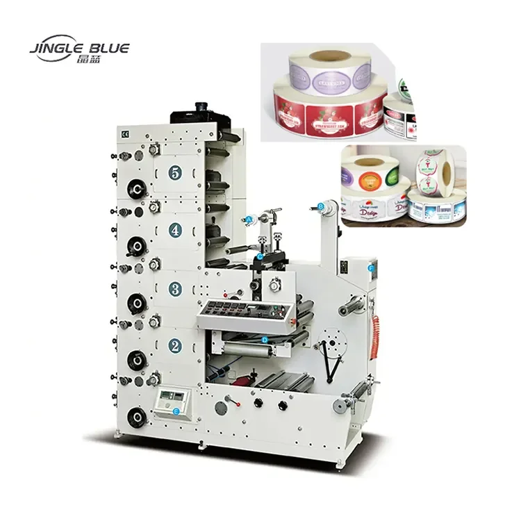 RY320-5B  Jingle Blue 5 Color Offset Printing Machine Flexo Label Printing Machine Sticker Printing Machine Price