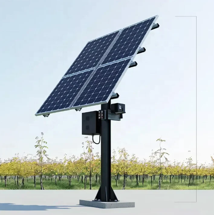 Dual Axis Smart Solar Tracking System One Axis Solar Tracker Ground Mount Solar Panel Tracking Systems