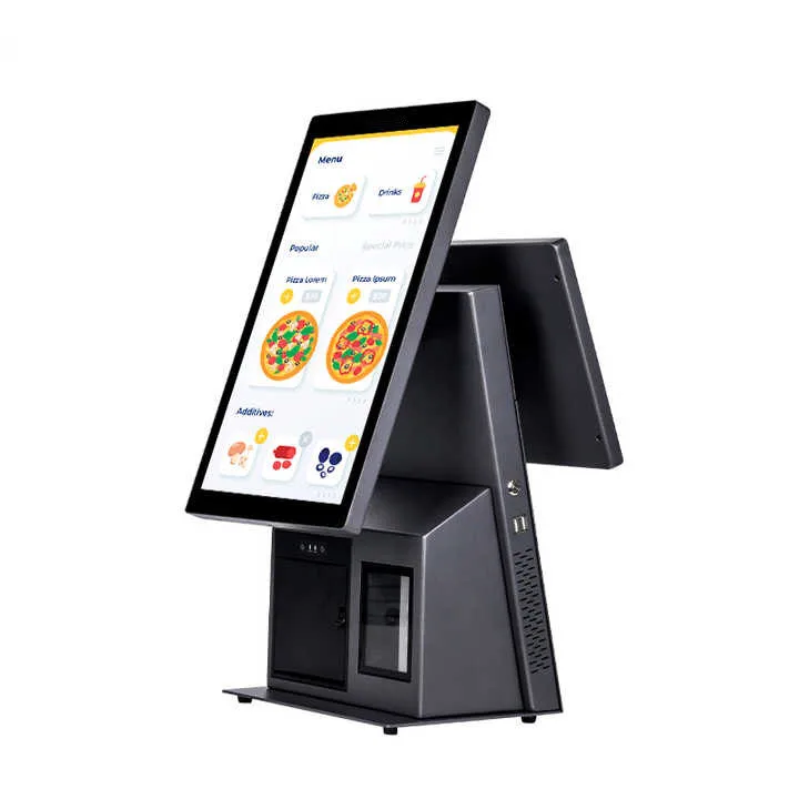 FYJ F11K 15.6' Wall Mounted Digital Self Service Android Pos Kiosk System Shopify Desktop Ordering Kiosk With Thermal Printer