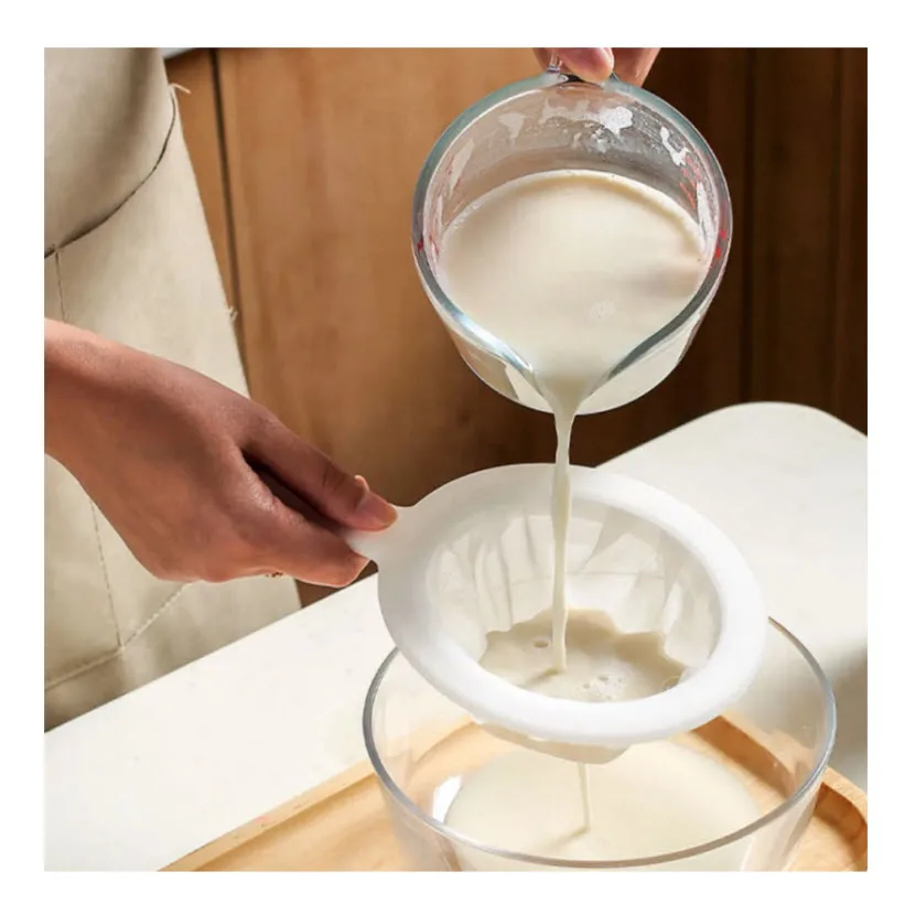 100/200/400 Mesh Kitchen Nut Milk Filter Ultra-fine Mesh Strainer Nylon Mesh Filter Spoon