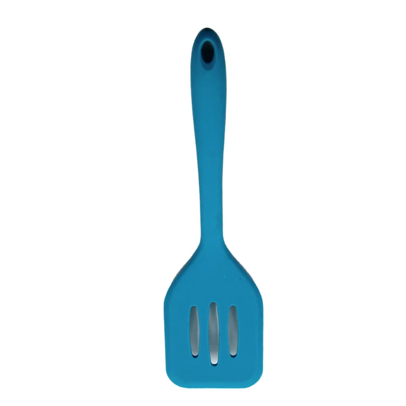 Heat Resistant Large Cooking Spatulas Kitchen Utensil Silicone Slotted Turner with Iron Core