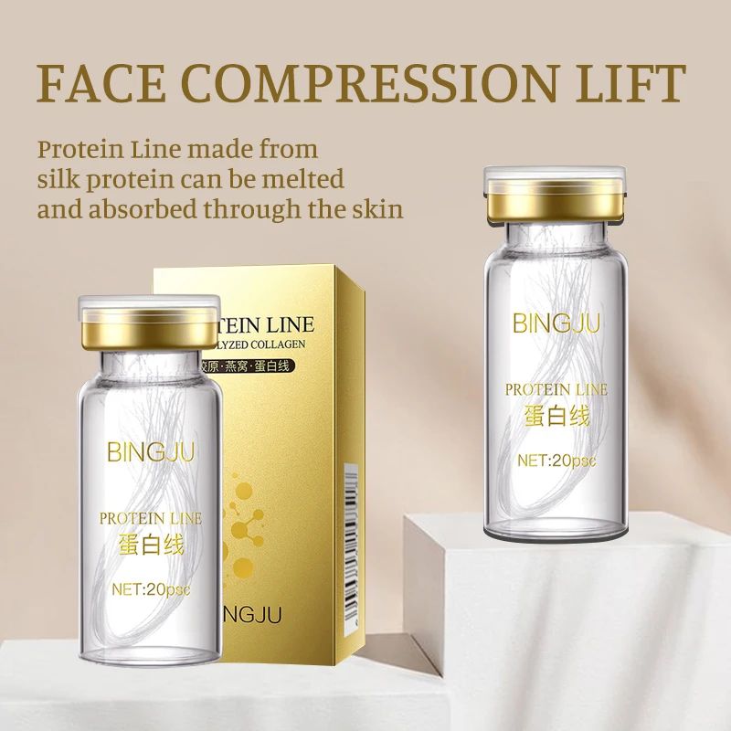 protein line silk lift and tighte facial gold protein water soluble collagen thread face lifting from korean