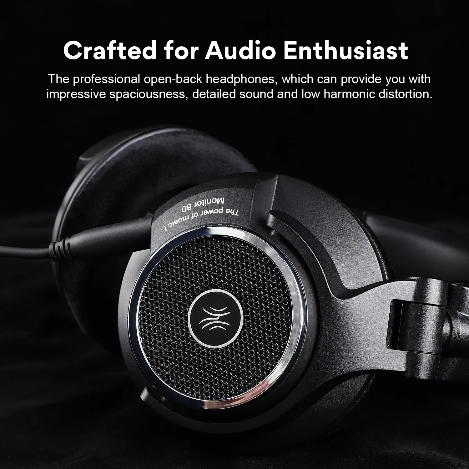 Oneodio Monitor 80 Open Back Headphones Wired Over Ear Audiophile Headphones With Hi-Res Audio Professional Studio Headset