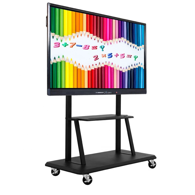 86 android mobile interactive whiteboard smart learning board with movable standing in Canada