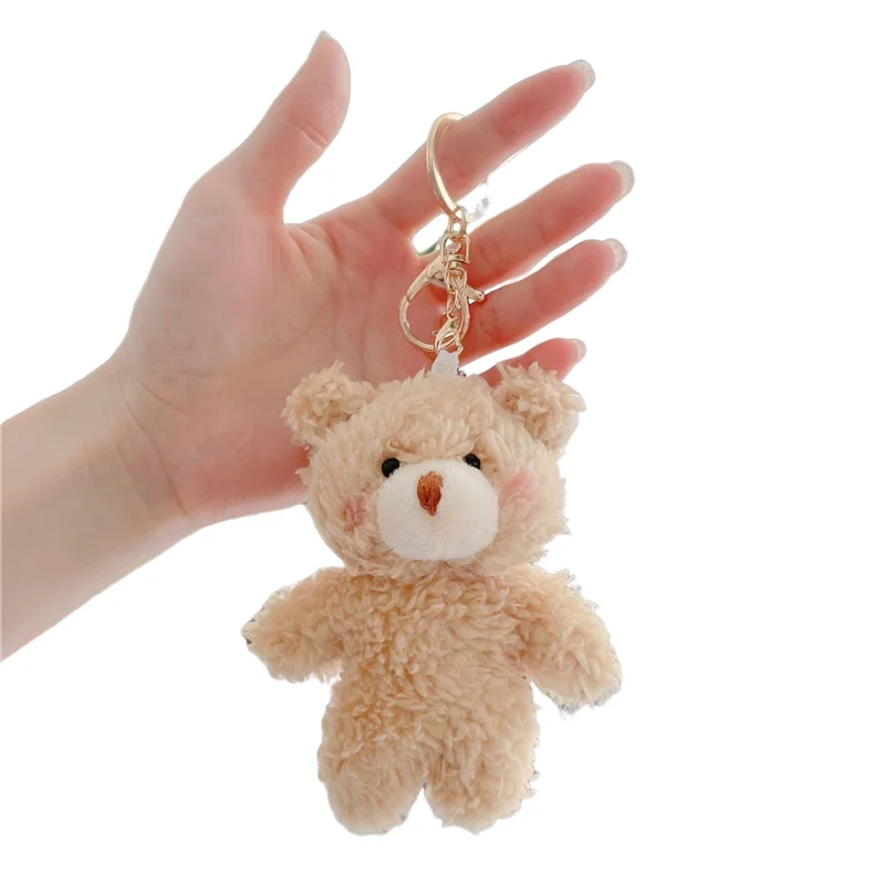 Custom wholesale bear keychain mini teddy bear keychain cute toy Car Pendant stuffed teddy keyring custom plush keychain