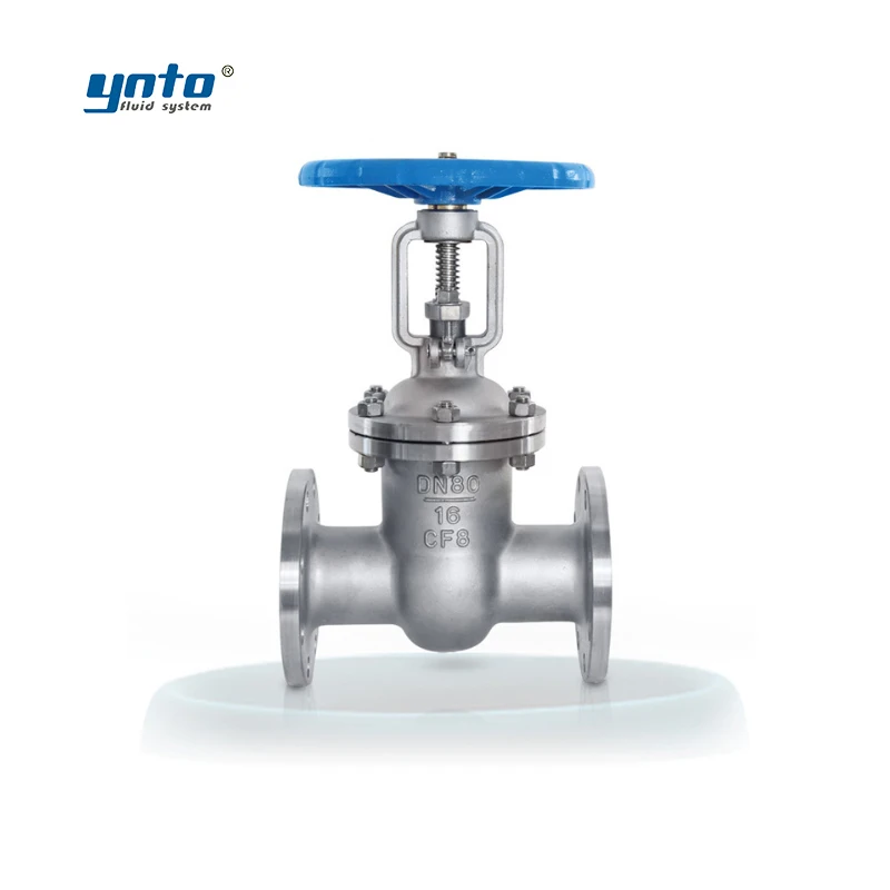 YNTO DN150 6 inch ANSI Handwheel Flange Stainless Steel Gate Valve Class 150 Rising Stem CF8M Metal wcb Seated Gate Valve
