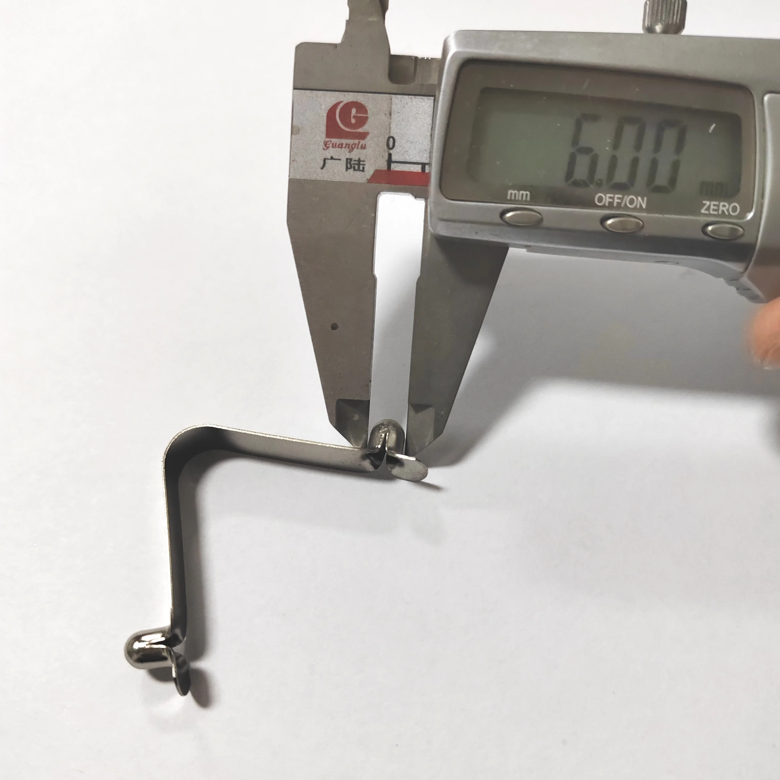 6mm diameter double button V Shaped Flat Spring Clip for 18-24mm Tube Pole Size