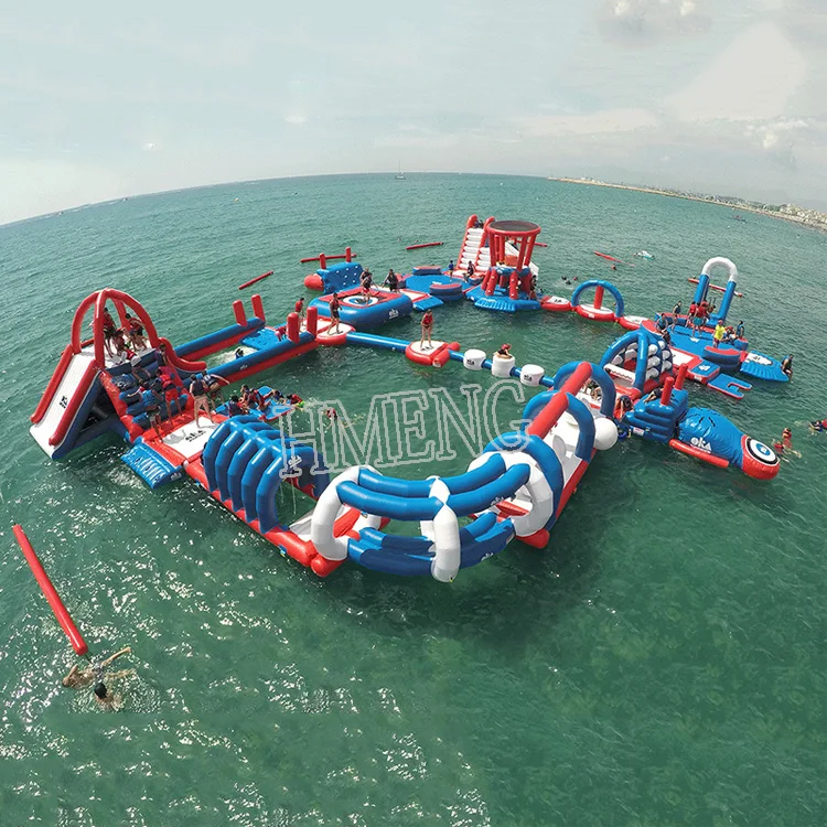 High Quality Large Inflatable Amusement Water Park Play Park With Slide Pool