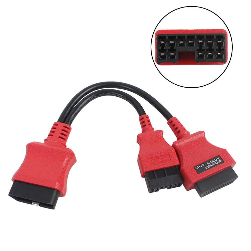 12 + 16-контактный диагностический кабель для MITSUBISHI Pro MS906 MS906BT MS906TS MS908S Mini MaxiCOM MK908P OBD II адаптеры