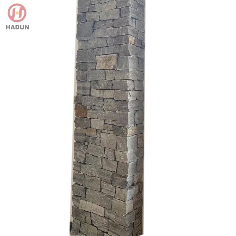 Blue limestone stack stone wall cladding natural veneer supplier