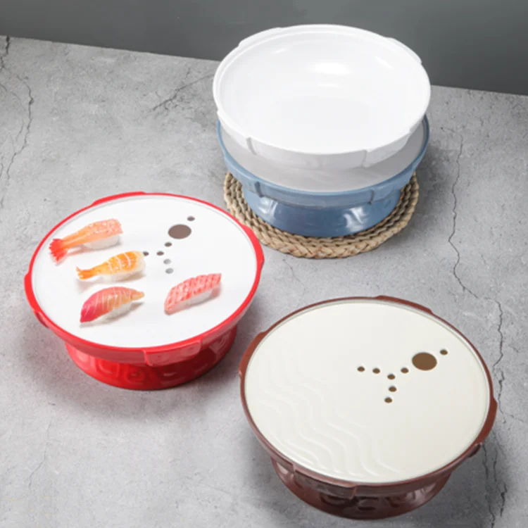 Western Food Molecular Gastronomy Plate Seafood Sushi Fish Sashimi Shell Salmon Buffet Restaurant Dry ice Creative Pate Dishes 6