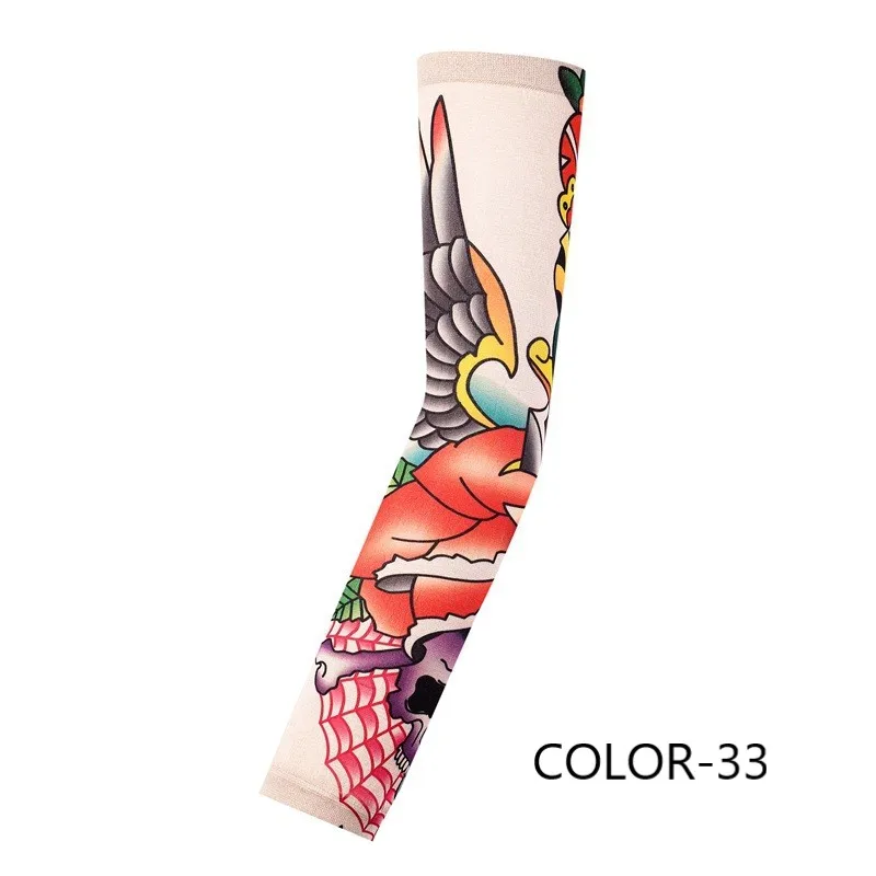 1Pc Outdoor Cycling Sleeves 3D Tattoo Printed Armwarmer UV Protection Bicycle Sleeves Arm Protection Riding Sleeves