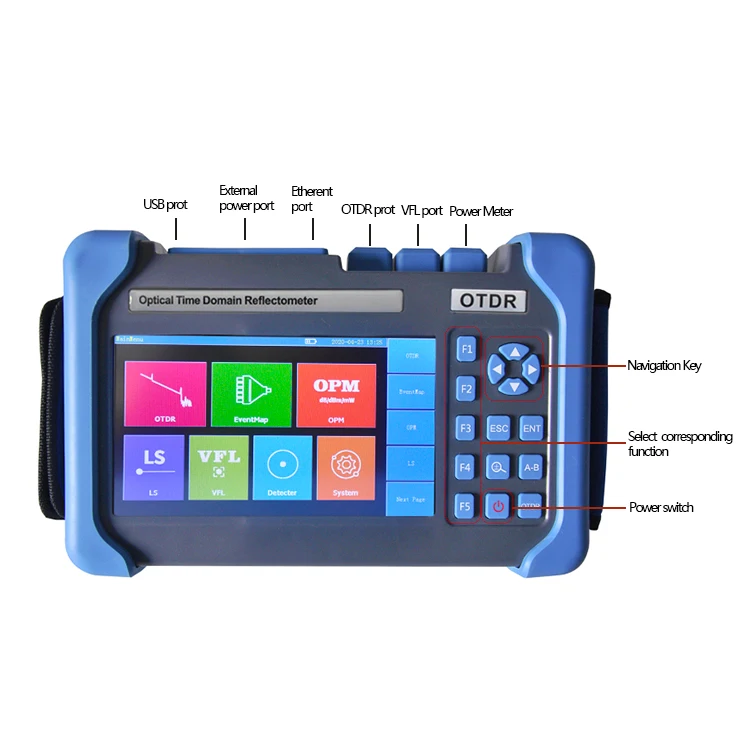 FCST080607 1310/1550nm Wavelength 37/35dB Dynamic Range Fiber Optical Time Domain Reflectometer OTDR For Network Construction