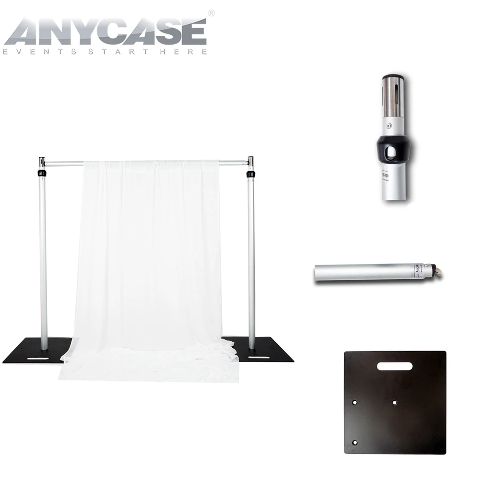 Stock Black Coating Aluminum 3x5m Adjustable Sports Center wedding table decoration ajustable pipe and drapes back drop