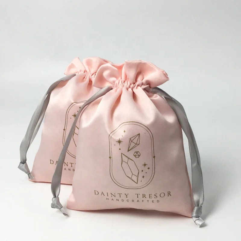 Маленькие атласные ювелирные изделия с логотипом на заказ