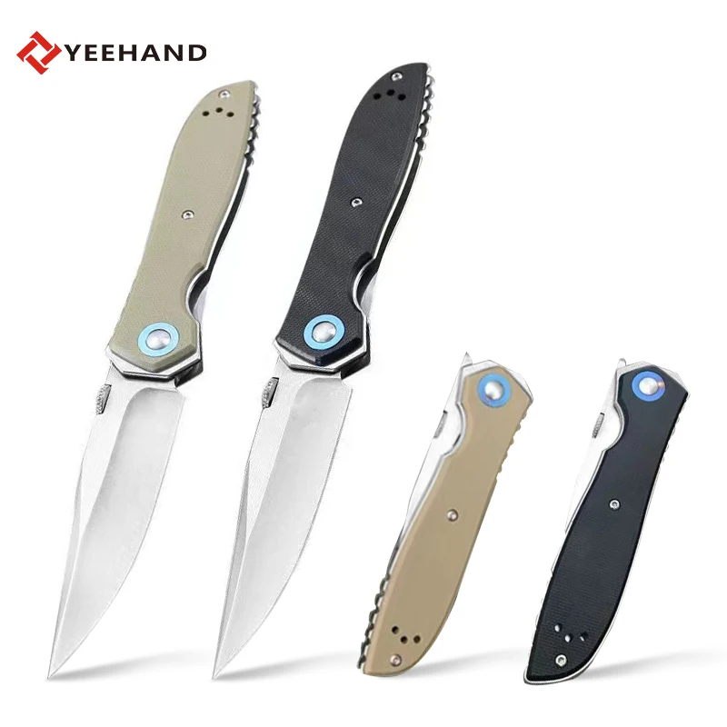 New fashion outdoor edc g10 handle survival knives tactical folding knife