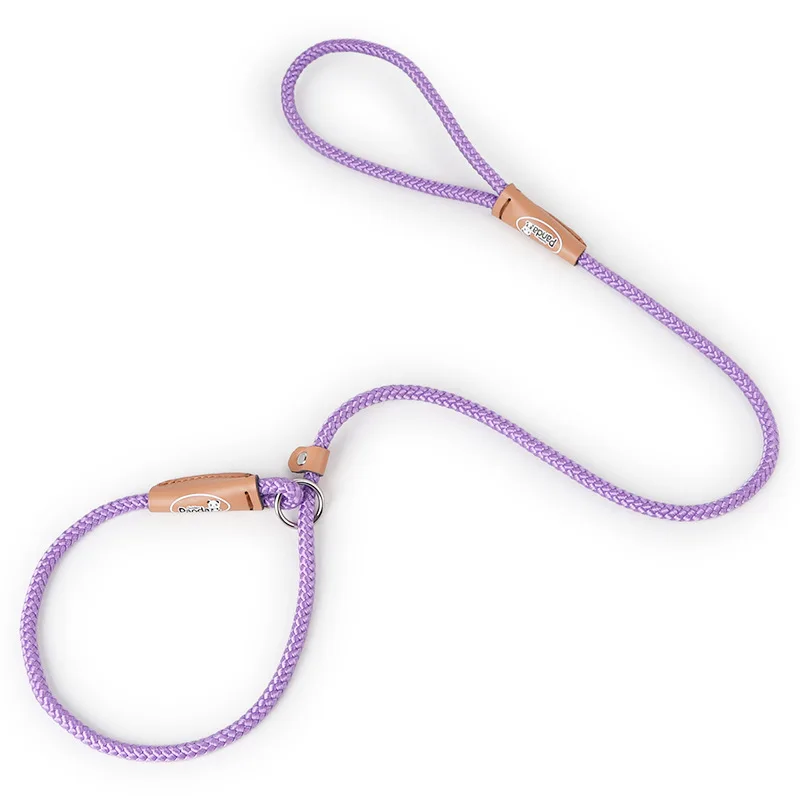 Extremely Durable Dog Slip Braid Rope Leash , Mountain Climbing Rope Dog Lead , P Shape Dog Slip Lead and Collar Rope