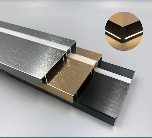 Factory price 50mm 80mm Decorative Wall Skirting Protector led Skirting Board with led light