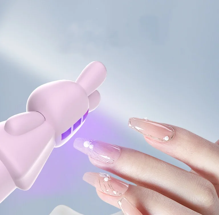 Rechargeable nail lamp one-line lamp no black hands phototherapy light nail baking  handheld lamp red light quick drying