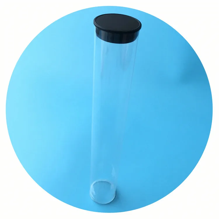 Fashion custom T-shirt clear tube packaging  round display box for clothes