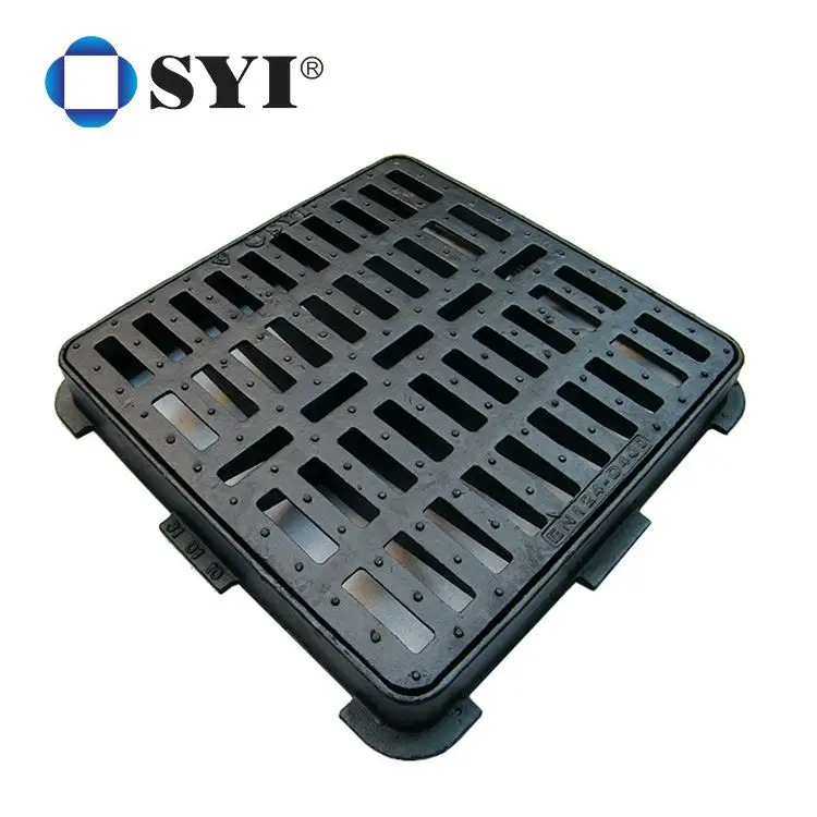SYI Custom Heavy Duty Rainwater Highways Drainage Drain Iron Cast Metal Gully Grating For Sale