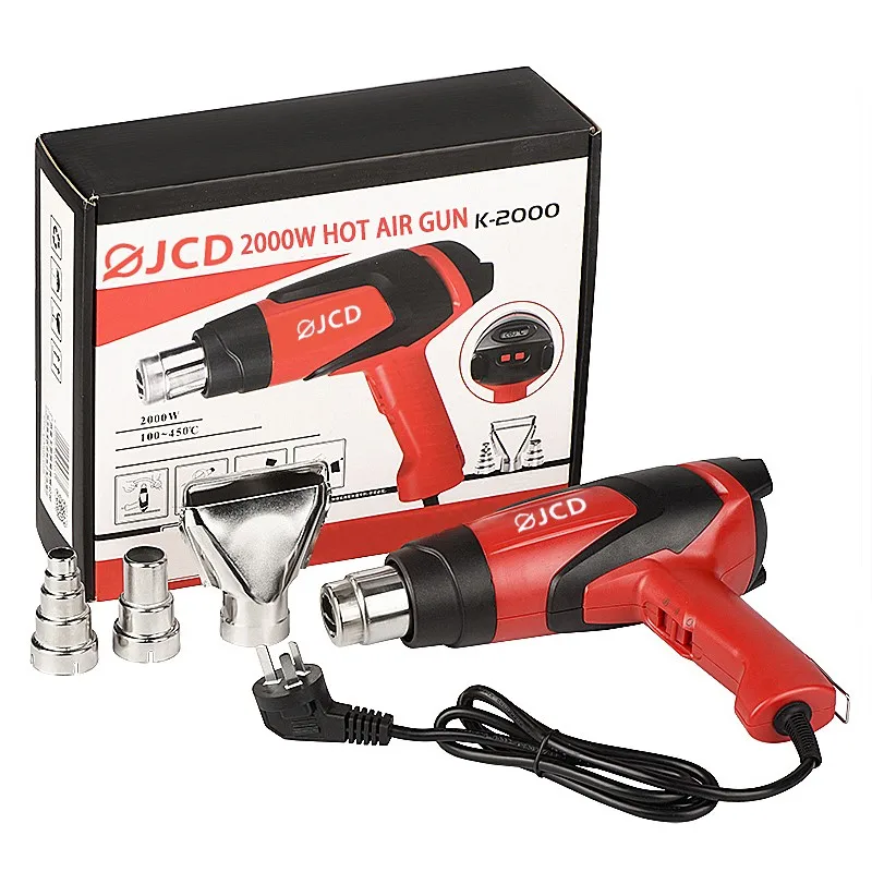 JCD 2000W 220V/110V Adjustable temperature industrial LCD display Hot Air Heat gun