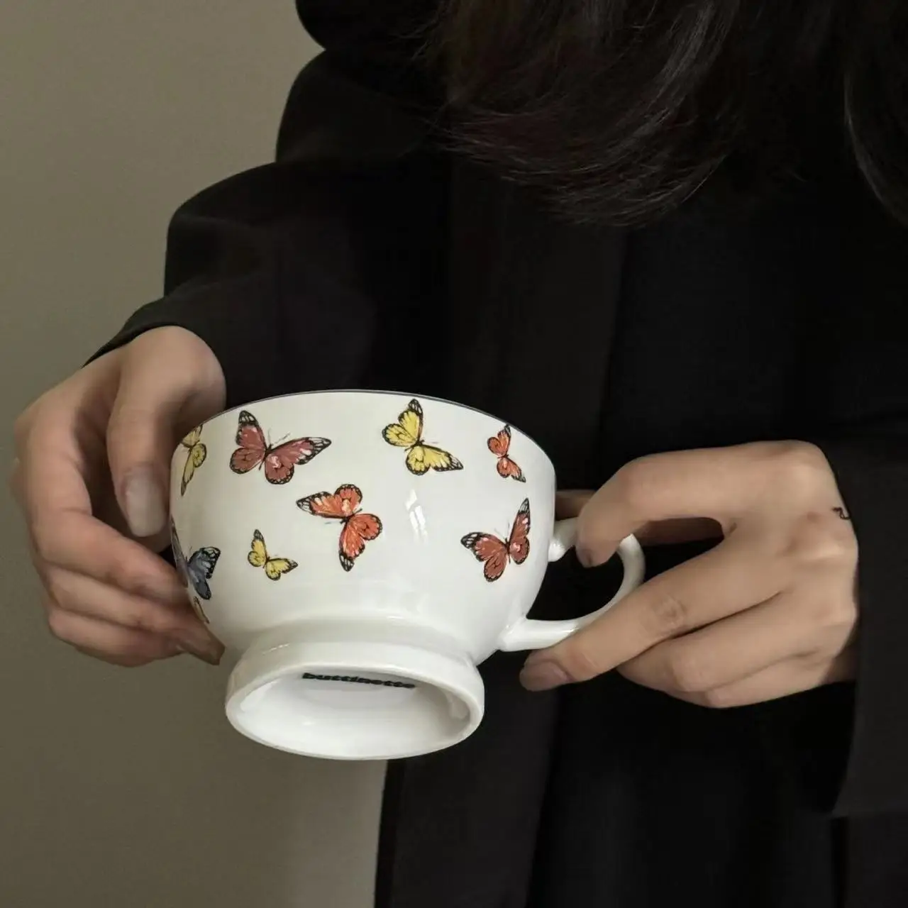 JINXIN персонализированные кофейные кружки милые Мультяшные Бабочки Керамическая Кружка для сублимационной гравировки логотипа