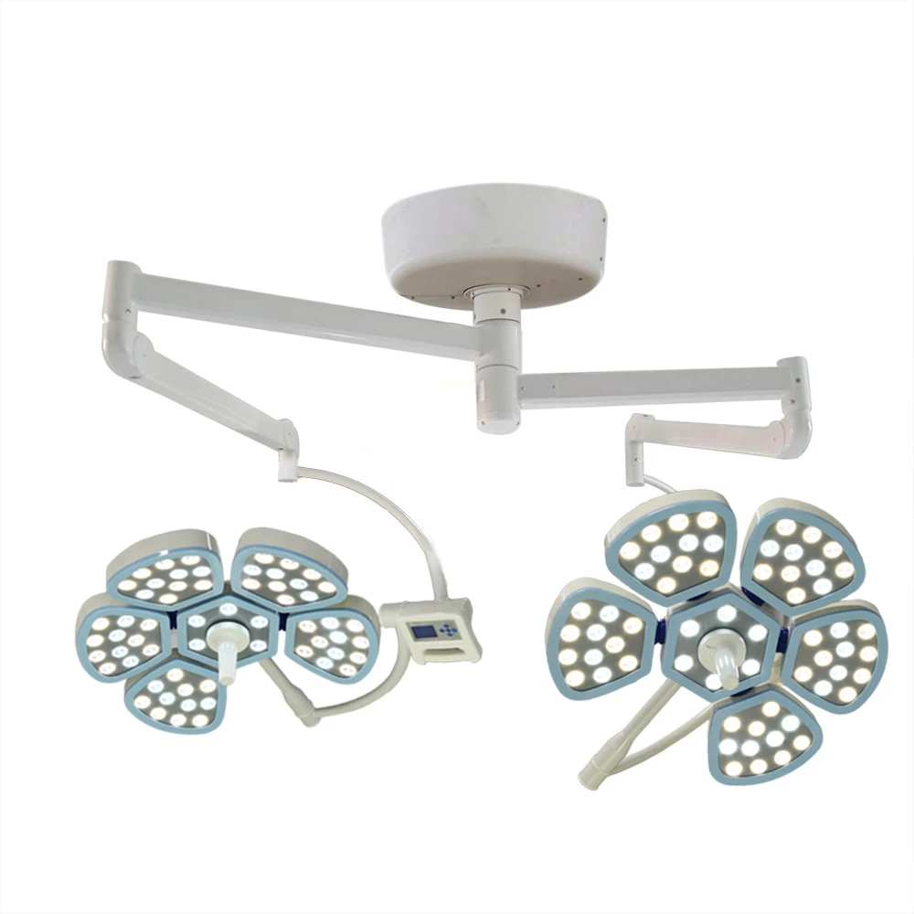 Double head Flower Type Ceiling LED Surgery shadowless operating surgical lamp operation theatre OT light
