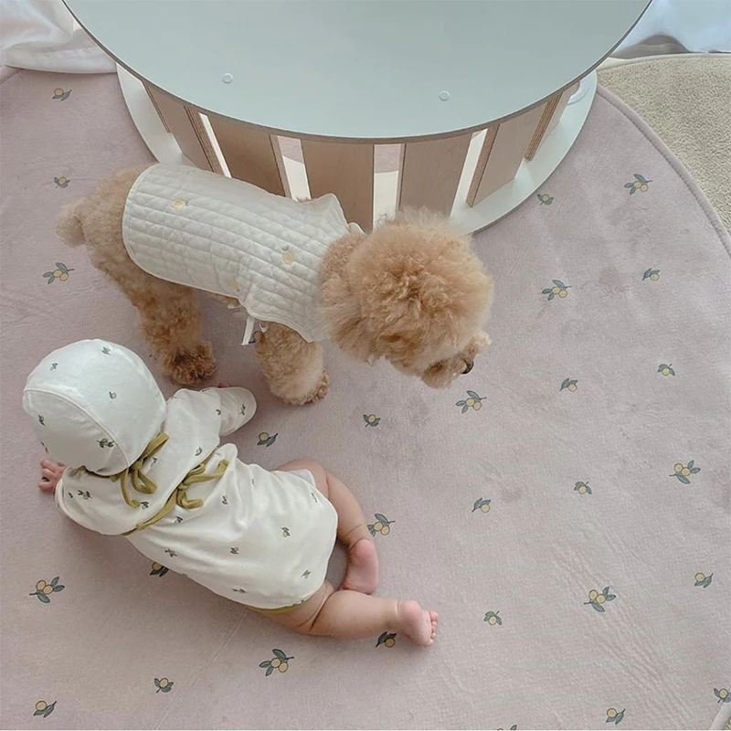 
Wholesale New Winter Round Baby Infant Child Thickening Game Foldable Baby Crawling Play Mat 