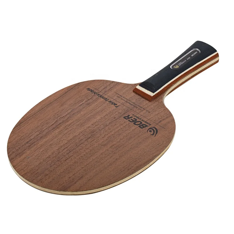 Custom Classic Pine Wood Pingpong Bat Yellow Rose Table Tennis Blade