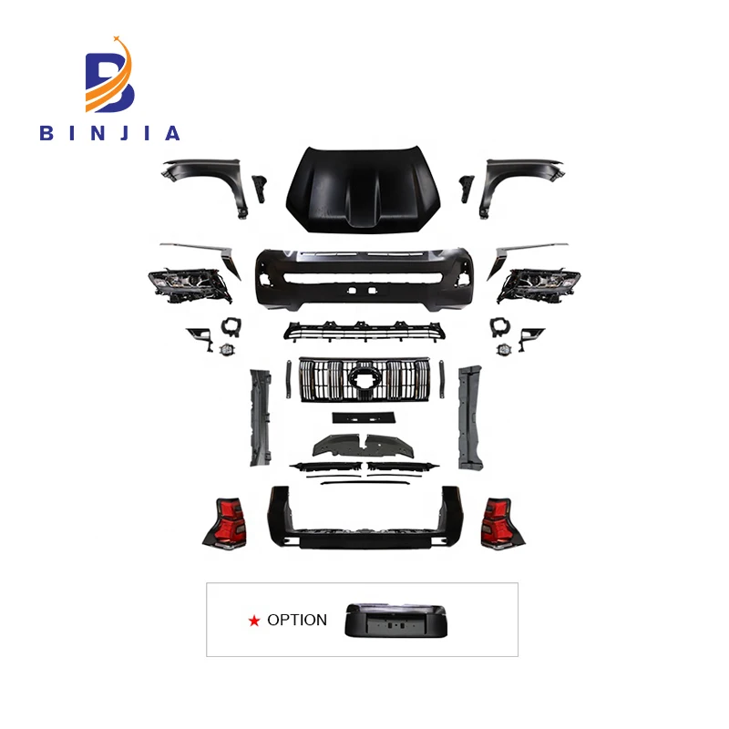 Комплекты кузова Facelift включают передний и задний бампер, решетку радиатора, фары 2010 _ 2017, обновление до 2018 для toyota prado fj150