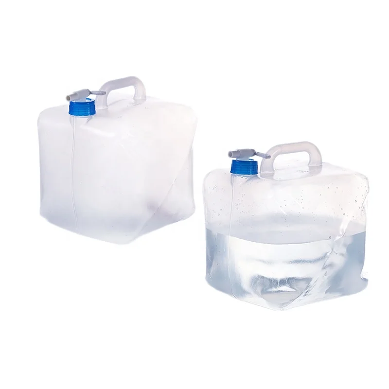 LDPE collapsible water canister outdoor folding water carrier camping portable water container with tap
