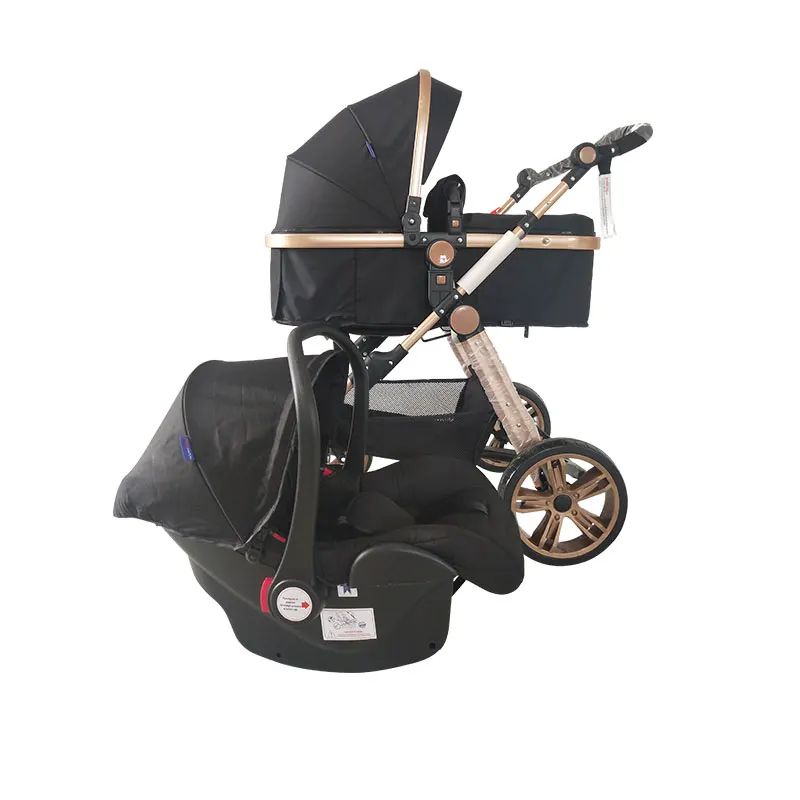 Wholesale Cheap Leather 3 In 1 Baby Pram, Reborn Baby Folding Baby Strollers/