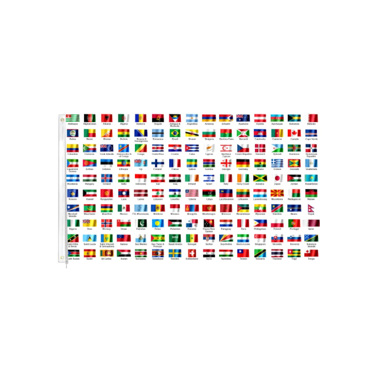Custom logo printed large world all country 3*5 ft national flags polyester DIY flags banners of world country