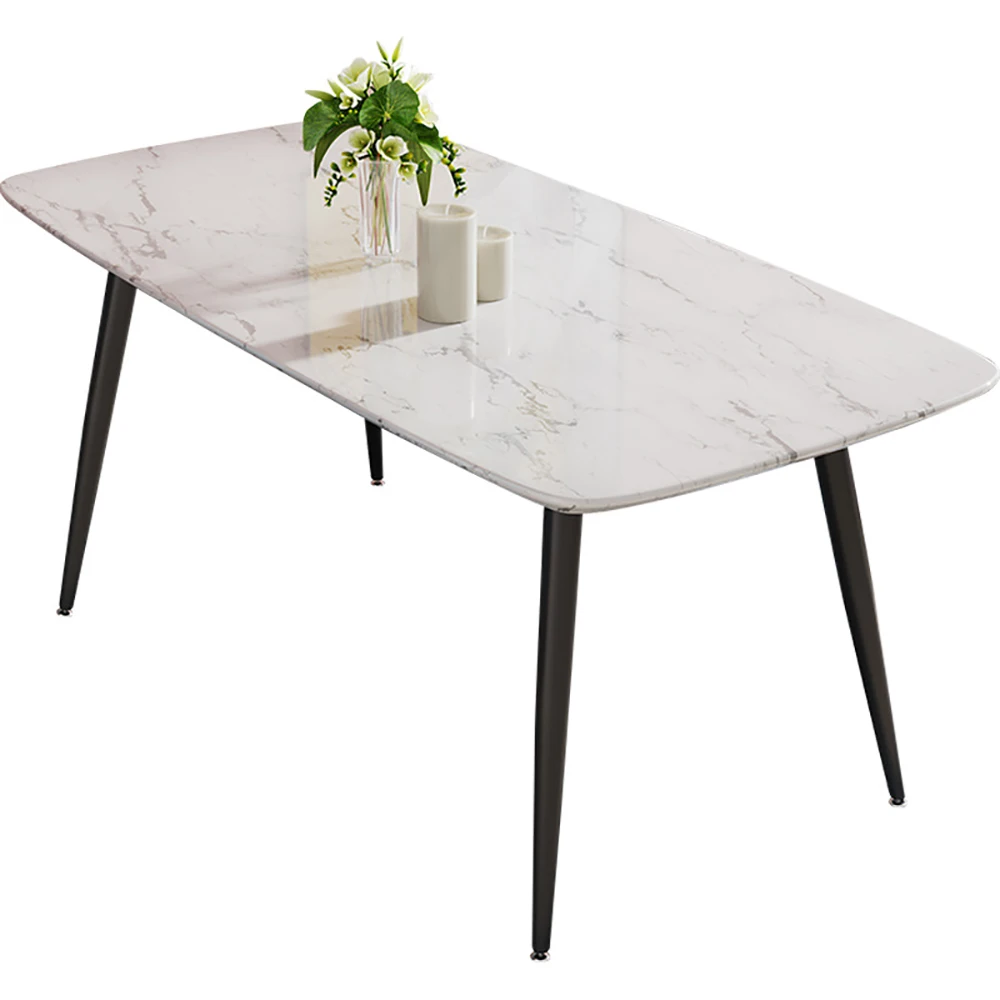 Cheap price small modern coffee simple new household rectangular nordic marble dining table and chair combination