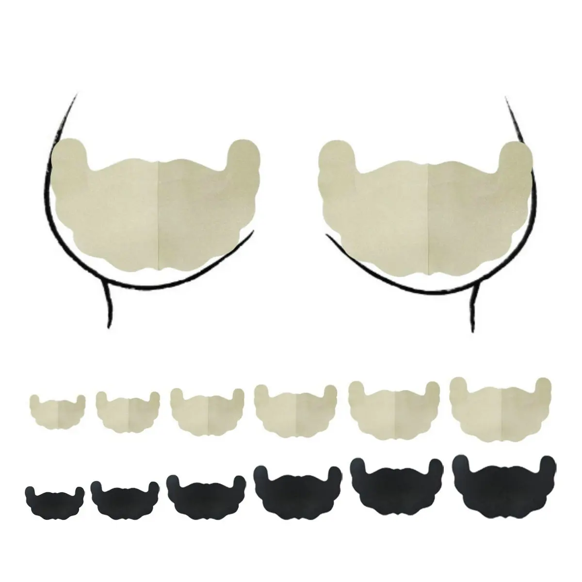 U Shape Satin Instant Breast Lift Up Tape Invisible Disposable Breast Lifting Sticker Adhesive Boob Push UP Nipple Covers