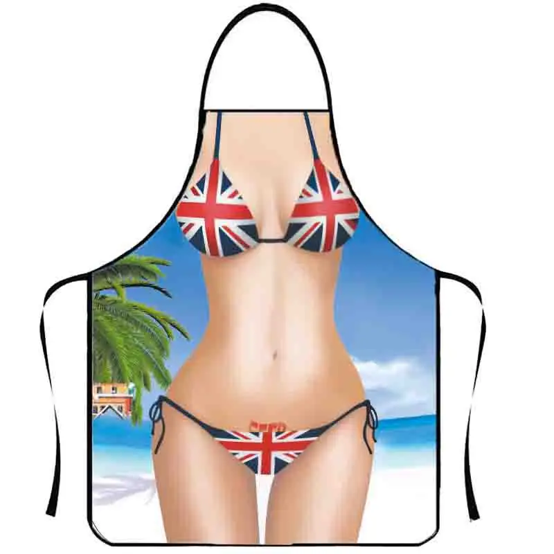 Bikini beauty nurse personalized sexy halter simple style apron antifouling funny