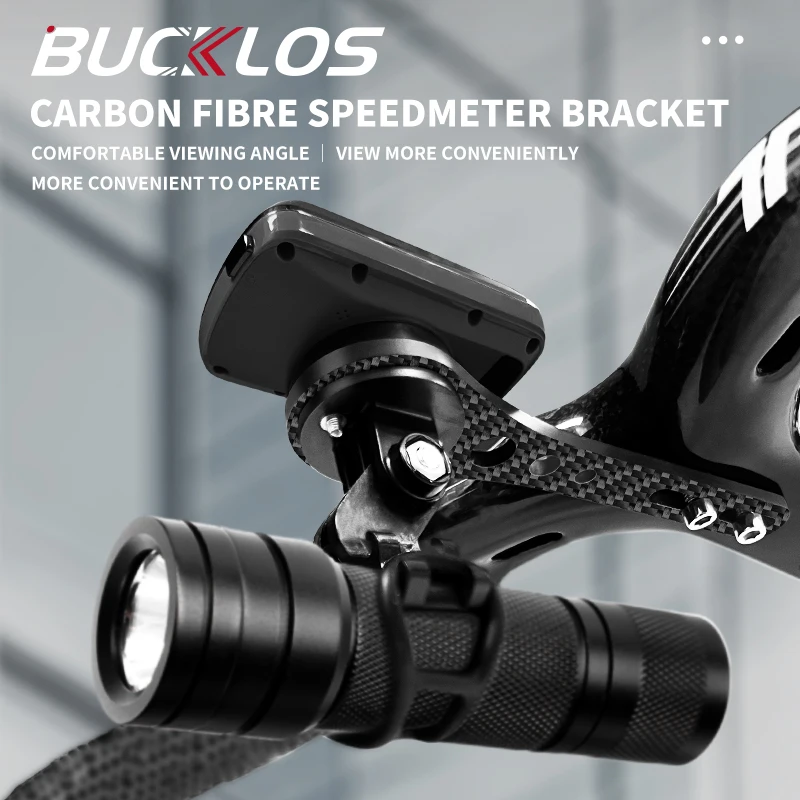OEM/ODM BUCKLOS Carbon Bicycle Stem Computer Mount Camera Light MTB Road Cycling Stand GPS Bike Bracket for Garmin/Wahoo/Bryton
