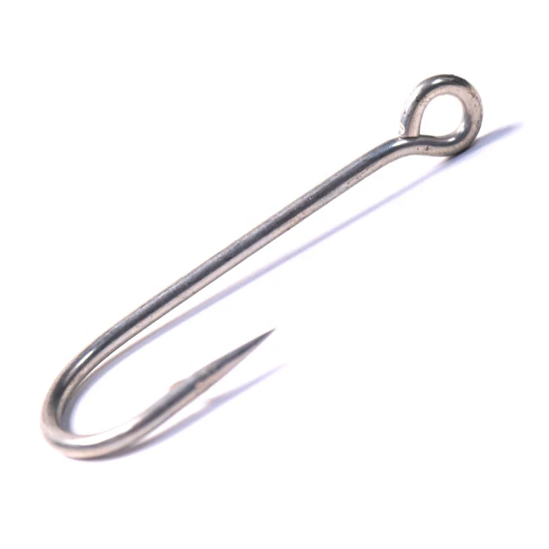 High Carbon Steel Sliced Shank  Fishing Hook saltwater big eye 65735  sea fishing hook